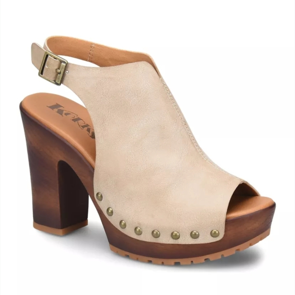 Kork-Ease Tan Leather Platform Mules